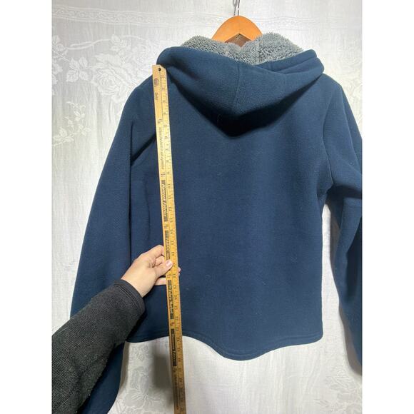 Kavu Hoodie Medium Navy Blue Fleece Lined Full Zip Sweatshirt Fuzzy Sherpa - Picture 6 of 6